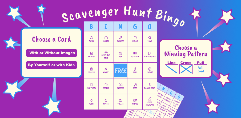 Scavenger Hunt Bingo Banner