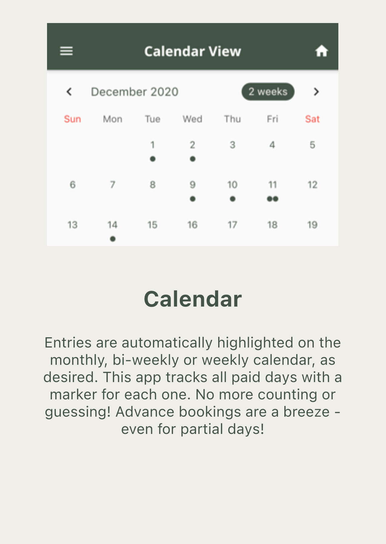 Calendar View Slide